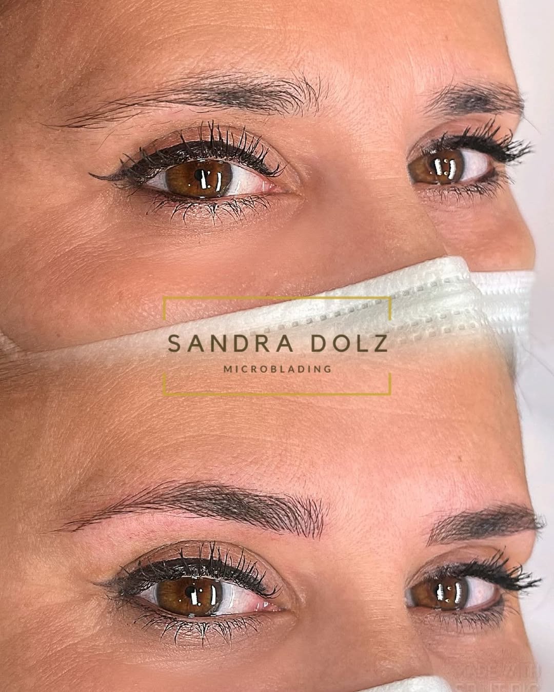 Resultado micropigmentación de cejas antes y después en Vila-seca